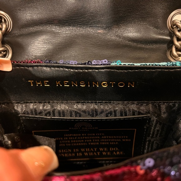 Kurt Geiger Rainbow Sequin Shoulder Bag - Picture 7 of 7